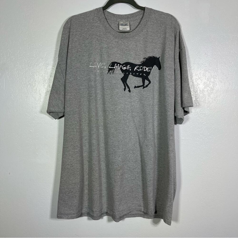 Port and Co, Horses Unlimited T-Shirt. Size 2XL. In good used condition!